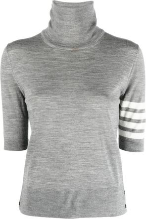 Thom Browne Grey 4 Bar Logo Sweater