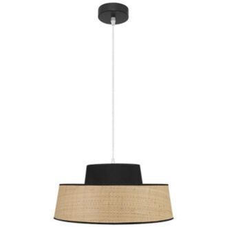 Fabrilamp Fabrilamp - Colgante Jia 1xe27 Natural/negro Regx40x40 Cm