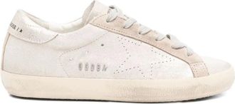 Golden Goose Zilveren Veters Rubberen Zool Sneakers - Dames - Sneakers - Beige - 39 EU - Schoenen