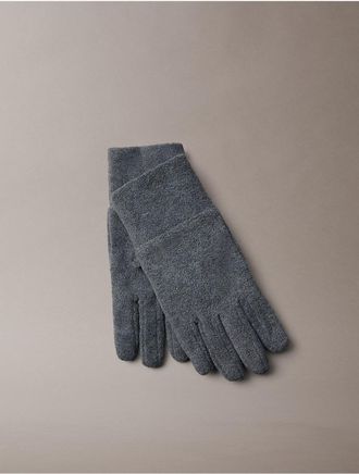 Calvin Klein Mens Fleece Commuter Gloves - Green - LXL