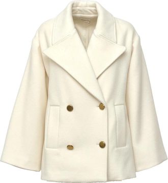 P.A.R.O.S.H. Caban Doble Botonadura - Coats - Mujer - Blanco - S