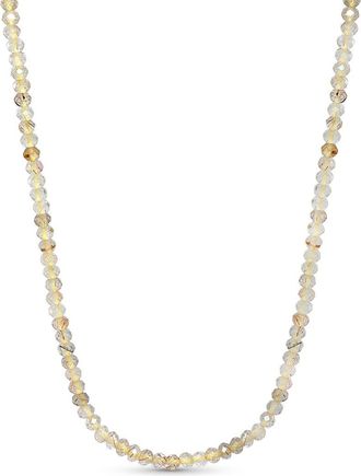 Jewelmak 14K Rutilated Quartz Necklace