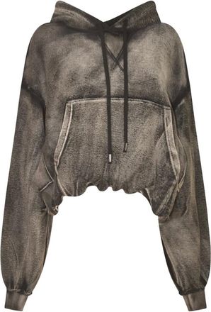 R13 Dames, Sweatshirts & Hoodies, Zwart, Maat: M Katoen