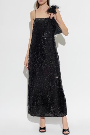 Rotate Spaghetti-strap Sequin Dress, Womens, Black