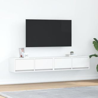 Berkfield Home TV Cabinets 2 pcs White 80x31x25.5 cm Engineered Wood
