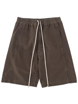 Rick Owens Pusher Wide Relaxed Fit Denim Shorts