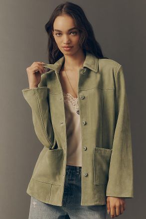 Reformation Veda Lincoln Suede Shirt Jacket