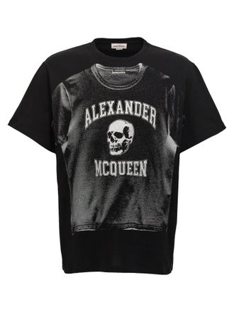 Alexander McQueen Mens Logo Print T-Shirt