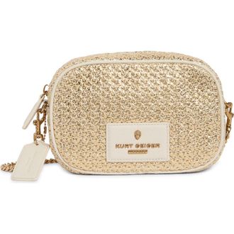 Kurt Geiger Chiswick Faux Raffia Camera Bag in Open Yellow at Nordstrom Rack