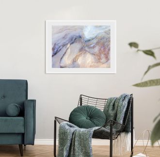 Queence Bild »Mandala« Abstrakt Gemälde Kunst Marmor 1 Stk. tlg. HD Premium Poster-Druck inkl. Holzrahmen