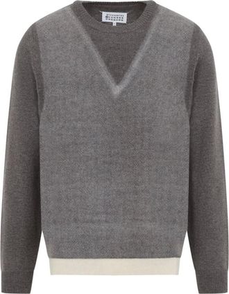 Maison Margiela Maglione Fused Knit - - Knitwear - Uomo - Marrone - M