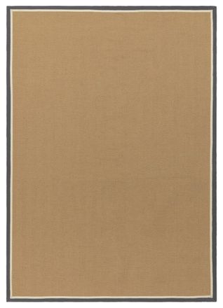 Novatrend Alfombra moderna de yute Gris 160x230 cm