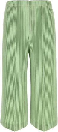 Issey Miyake Wide Broeken - Heren - Vrijetijds broeken - Groen - M - Broeken