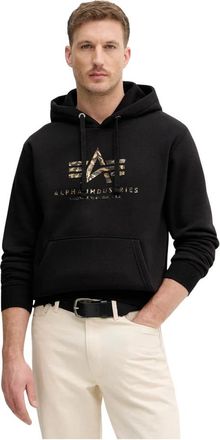 Alpha Industries Hombre, Sudaderas, Negro, Talla: M