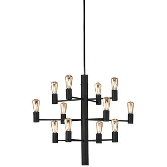 Belid Manola Plaf&oacute;n Multi Brazo Suspendido Negro 12x E14