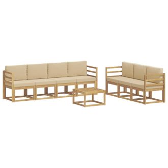 vidaXL Conjunto De Sof&aacute;s De Exterior 7 Pcs Vidaxl