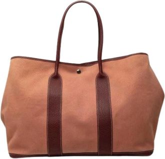 Herm&egrave;s Pre-owned Garden Party Tote Bag - Dames - Vintage Shopper - Roze - ONE Size - Leer - Vintage