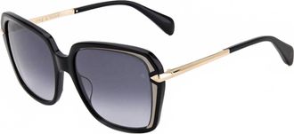 Rag & Bone Womens Gradient Square Sunglasses In Grey