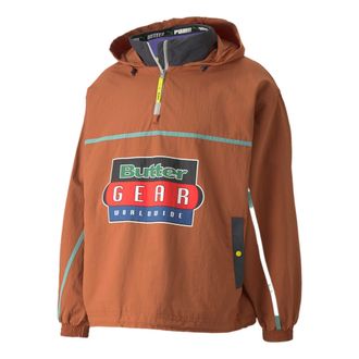 Puma X Butter Goods Lightweight Pop Over Top Half Zip Hoodie Brown 534055-87