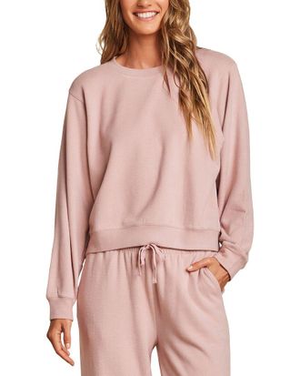 Barefoot Dreams Mc Brushed Fleece Split Neck Pullover