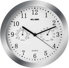 Elbe Elbe Reloj De Pared Rp-3005-p Plata Termometro