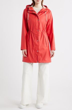 Ilse Jacobsen Hooded Waterproof Raincoat in Baked Apple at Nordstrom, Size 12 Us