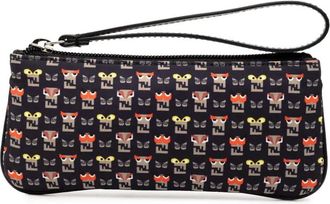 Fendi 2010-2025 Canvas Monster clutch - Zwart