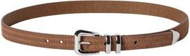 Brunello Cucinelli Reversed calfskin belt in Hazelnut at Nordstrom, Size 100