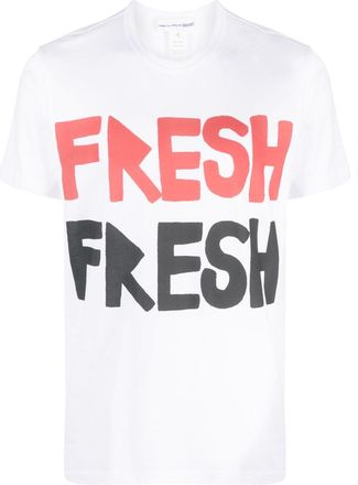 Comme Des Garçons Brett Westfall-print T-shirt - men - Cotton - S - White