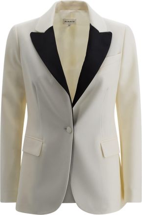 Parosh Satin-lapel Double-breasted Blazer