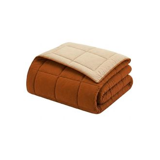 Toison d'Or Colcha N&oacute;rdica Reversible Toison DOr Calgary Caliente De Microfibra 400 G/m&sup2; 220x240 Cm Ocre Y Gris Piedra