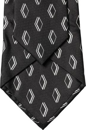 Dolce & Gabbana Silk Diamond-Patterned Necktie - Black
