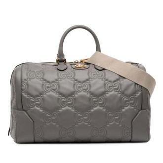 Gucci unisex, Pre-owned, Grijs, Maat: ONE Size Leer