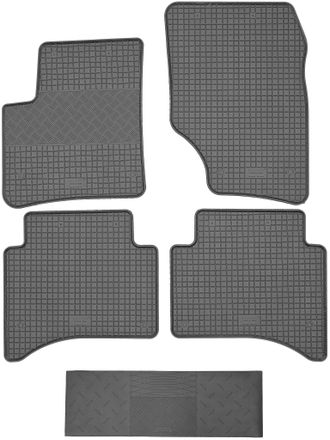 OEM Alfombrillas Rigum 902815 + Funda 900101 - Volkswagen Touareg I Suv De 2002 A 2010, Aleaci&oacute;n, Oval, Delanteras Y Traseras - Instalaci&oacute;n