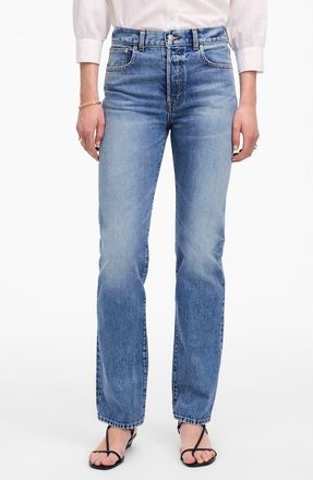 Madewell The Longline Straight Jeans in Atlin Wash at Nordstrom, Size 31
