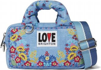Brighton Womens Bandana Love Cross Body Bag In Blue Multi