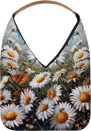 Generic Butterflies Daisies Flower (17) Reusable Lightweight Grocery Bags - Foldable Into Compact Pouch, Washable & Sturdy, Multipurpose for Shopping and Trav