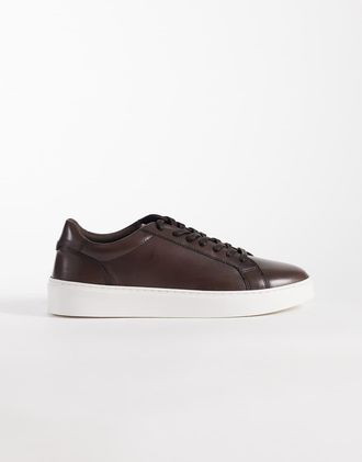 Asos Sneakers in pelle marroni-Marrone