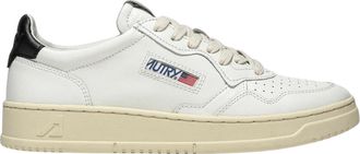 Autry Medalist Low White And Black Leather MenS Sneakers Aulm Ll22 M