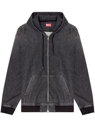 Diesel Giri Track hoodie met rits - Zwart