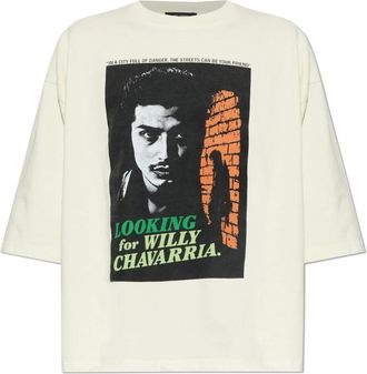Willy Chavarria T-shirt Looking For Willy - Heren - T-shirts - Beige - S - Katoen - Tops