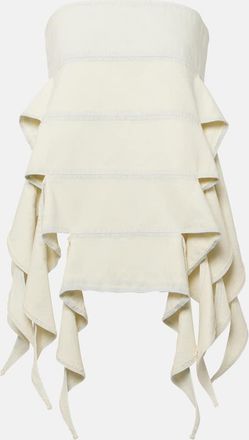 Y / Project Bug off-shoulder denim top