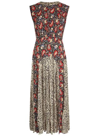 Rixo Rixo Caroline Printed Chiffon Midi Dress - Multicoloured - 14 (UK 14 / L)