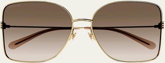 Gucci Gradient GG Metal & Acetate Butterfly Sunglasses