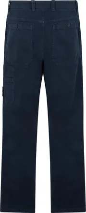 Stone Island Mens Trousers Straight Cut Cotton Blue