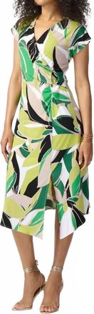 Joseph Ribkoff Silky Knit Wrap Dress In Vanilla Multi