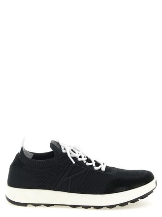 Kiton Black Lace-up Sneakers