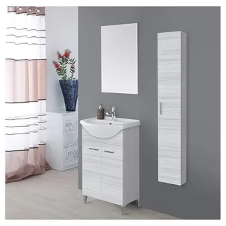 Feridras Feridras - Mobile Bagno C/specchio Cm.56x87h Grigio Sbiancato