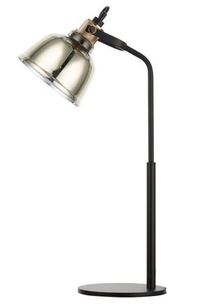 Netlighting Ava 1 Light Table Lamp Gold Glass Black