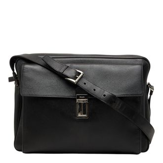Prada Black Leather Shoulder Bag (Pre-Owned)